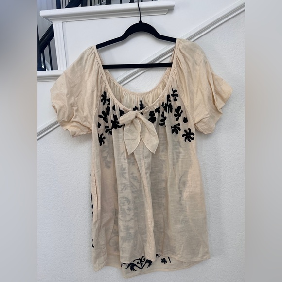 SOLD. FREE PEOPLE Embroidered Mini Dress - Picture 3 of 5